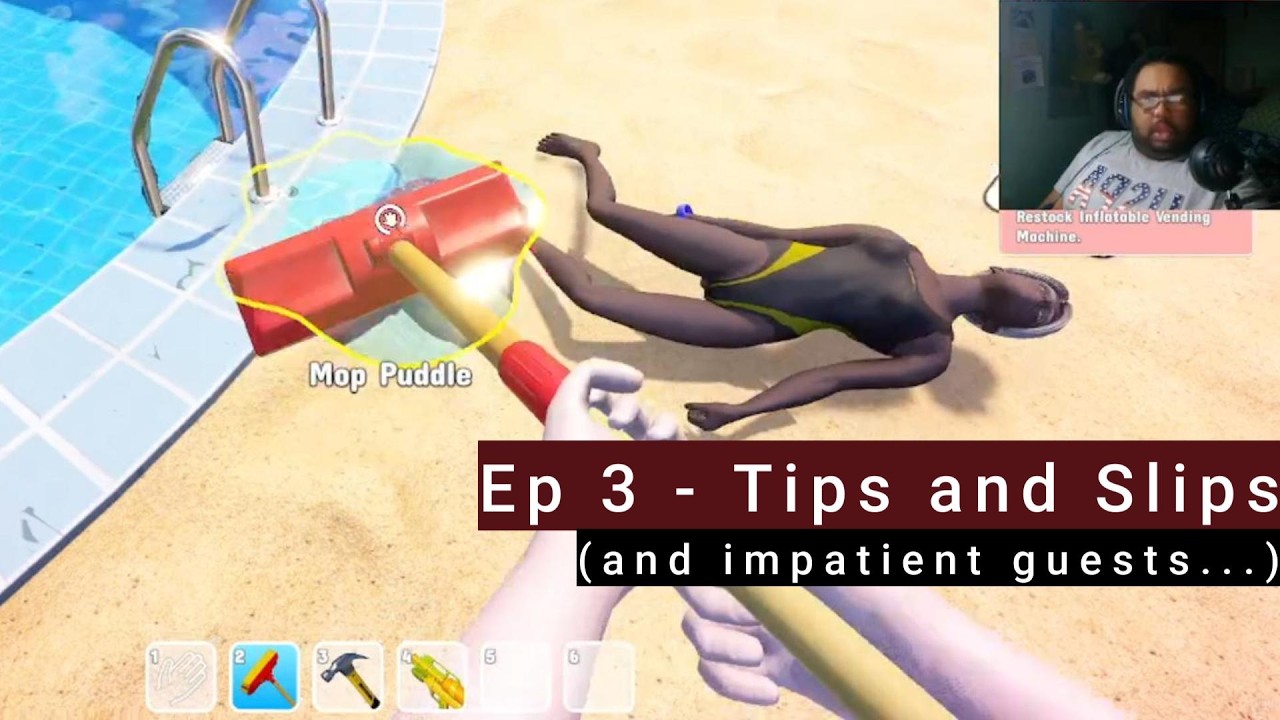 "Tips and Slips" - Waterpark Sim ON HARD DIFFICULTY - PART 3