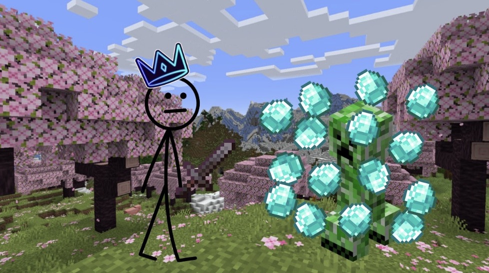 Minecraft but mobs drop OP loot! (Old video)